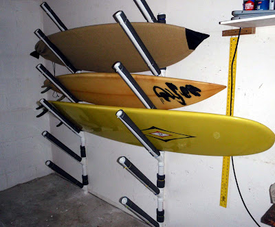 horizontal pvc homemade surf rack